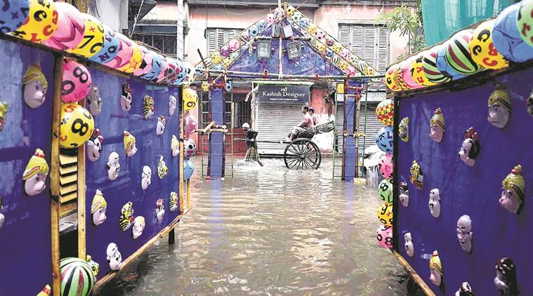 kolkata rain, heavy rainfall prediction calcutta, kolkata weather today, kolkata weather prediction, bay of bengal depression, south bengal, met dept, gangetic bengal, kolkata news, indian express