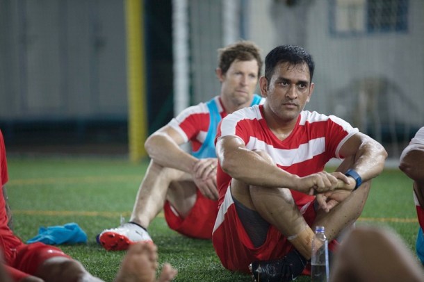 celebrity clasico, virat kohli, ms dhoni, ranbir kapoor, abhishek bacchan, sunil chhetri, sports, indian express
