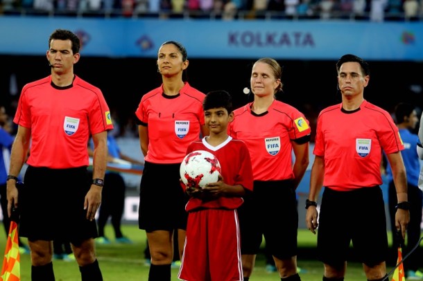FIFA U-17 World Cup, Esther Staubli, Staubli, female referee, Staubli photos, Japan and New Caledonia, Football photos, Indian Express