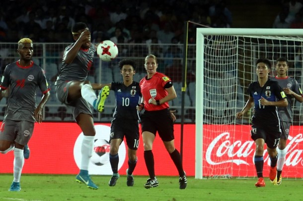 FIFA U-17 World Cup, Esther Staubli, Staubli, female referee, Staubli photos, Japan and New Caledonia, Football photos, Indian Express