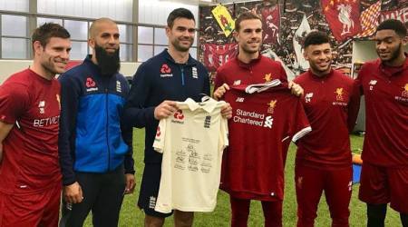Moeen Ali, James Anderson meet Liverpool stars at Anfield, see pics