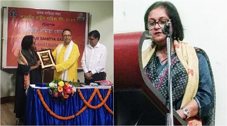 namita gokhale, namita gokhale award, namita gokhale books, namita gokhale asam sahitya sabha, namita gokhale asam sahitya sabha centenary, namita gokhale asam sahitya centenary award, indian express, indian express news 