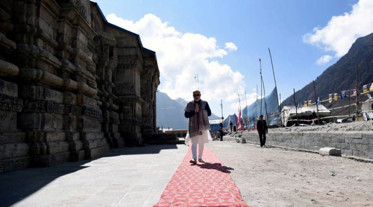 Narendra Modi, Modi kedarnath, kedarnath, PM Modi in kedarnath, BJP, Bhartiya Janata Party, India, kedarnath temple, Uttarakhand,