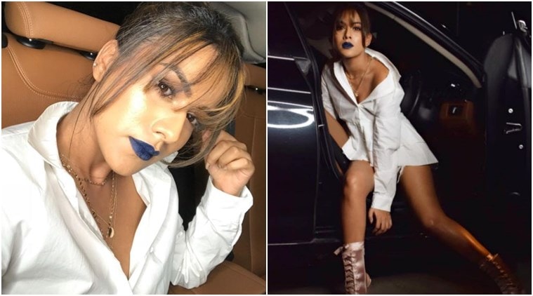 nia sharma, nia sharma photos, nia sharma blue lips, nia sharma halloween 