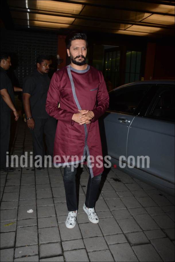riteish deshmukh, riteish deshmukh images, riteish salman diwali party, salman khan diwali party guests