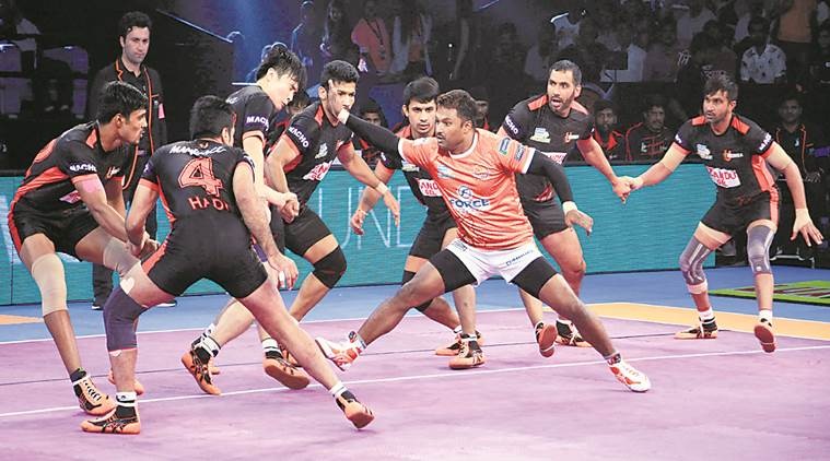  Vivo Pro Kabaddi Season 5, Puneri Paltan, U Mumba , Puneri Paltan beat U Mumba, sports news, indian express news 