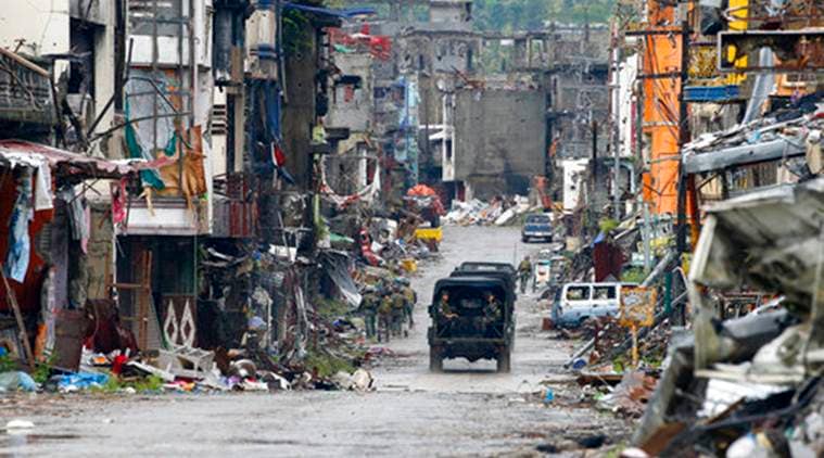 Philippines troops, ISIS Bodies, ISIS Militants, Marawi, Philippine ISIS Bodies, Rodrigo Duterte, World News, Latest World News, Indian Express, Indian Express News