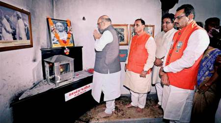Amit Shah sounds Gujarat poll bugle from Sardar Patel’s native place, attacks Rahul Gandhi