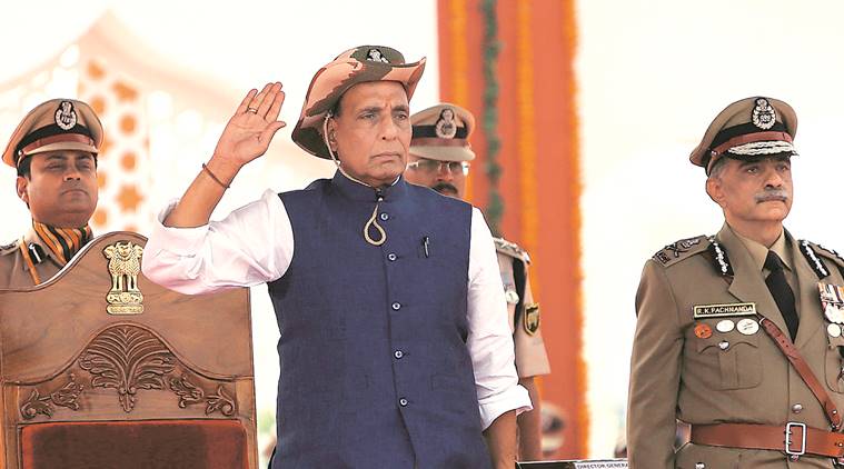 Rajnath Singh, Kashmir unrest, Kashmir crisis, Home Minister, dcross boder shelling, Indian Army, insurgency, India News, Indian Express