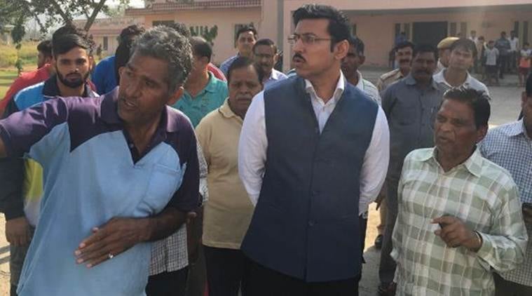 Rajyavardhan Singh Rathore, sports minister Rajyavardhan rathore, Vidyadhar Nagar Stadium, Vidyadhar Nagar stadium inspection