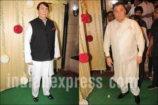 rishi kapoor, randhir kapoor, kapoors diwali party,