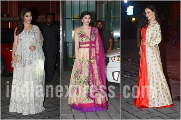 daisy shah, elli avram, sophie choudry, salman khan diwali party 2017