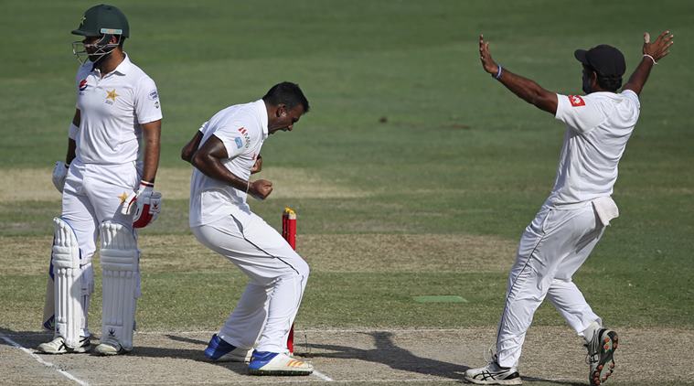pakistan vs sri lanka, sri lanka beat pakistan, sl vs pak, Wahab Riaz, Sarfraz Ahmed, Dinesh Chandimal, Sri Lanka national cricket team, Test cricket, Pakistan national cricket team, cricket news, indian express