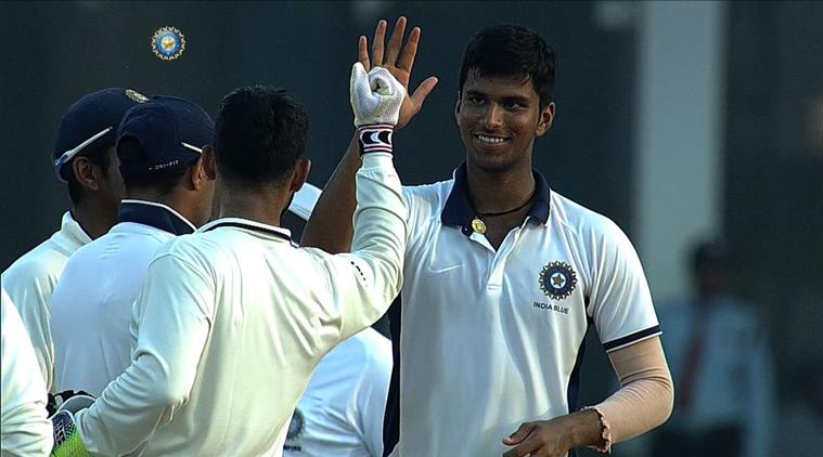 Washington Sundar, Abhinav Mukund, Ranji Trophy 2017-18, Tamil Nadu vs Tripura, sports news, cricket, Indian Express