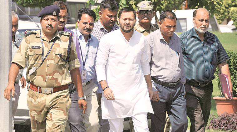 tejashwi yadav, Enforcement Directorate, lalu prasad yadav, tejashwi yadav corruption case, lalu prasad IRCTC corruption case, CBI, Rabri devi, JDU, latest news, Indian express