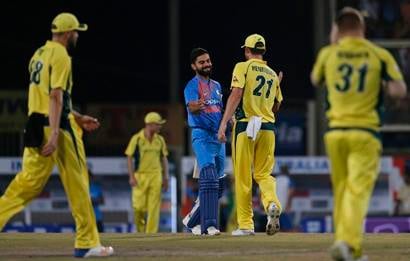 India take 1-0 lead as Australia slip in rainy Ranchi