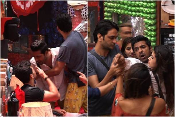 bigg boss 11 highlights, puneesh priyank fight, bigg boss ugly fights, priyank sharma images, puneesh images