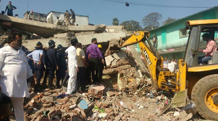 buliding collapse in bhiwandi, bhiwandi cuilding, thane building, indian express