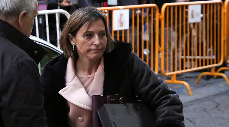 Carme Forcadell,  Spain's Supreme Court, Catalan parliament speaker detained, Spain catalonia dispute, europe news, catalonia news, world news, indian express news 