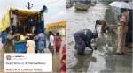 Chennai Rains: Photos of cops cleaning drains, distributing food go viral, Tweeple can’t thank them enough
