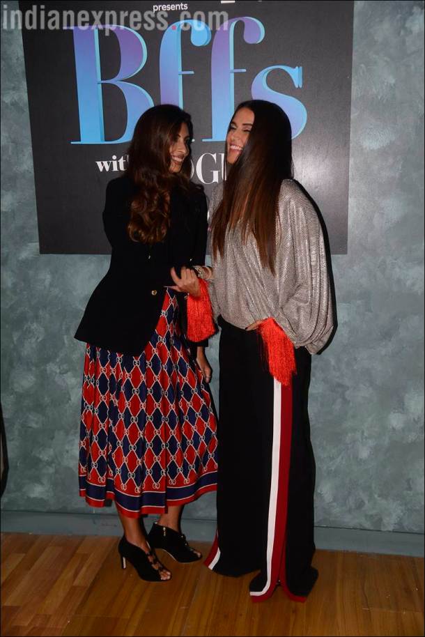 neha dhupia, shweta bachchan, shweta neha images, neha dhupia shweta bachchan vogue bffs