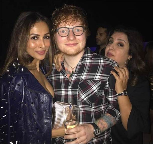 malaika arora khan ed sheeran