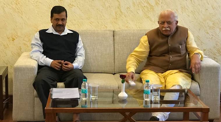 Arvind Kejriwal, Manohar Lal Khattar, Delhi air pollution meeting 