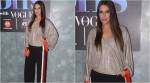 Neha Dhupia’s shimmery athleisure look misses the mark; see pics