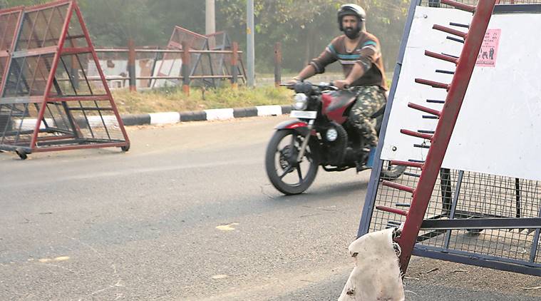 chandigarh-mohali border news, barricades news, chandigarh news, indian express news