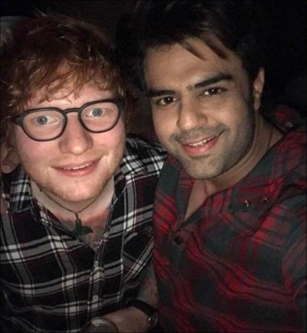 maniesh paul with ed sheeran
