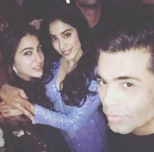 sara ali khan, jhanvi kapoor, karan johar