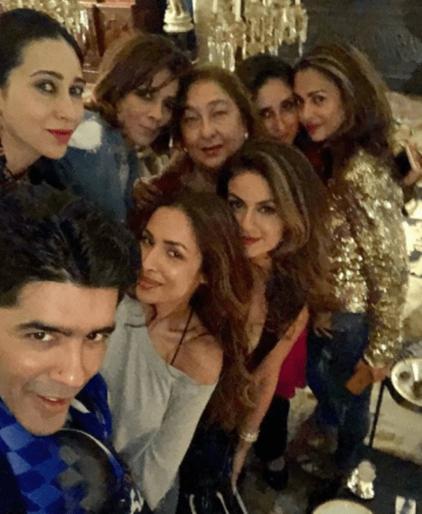Kareena Kapoor karisma kapoor amrita malaika arora Manish Malhotra inside party photos