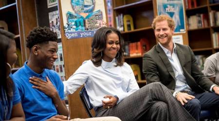 VIDEO: Michelle Obama and Prince Harry surprise Chicago school teens; watch their priceless reaction