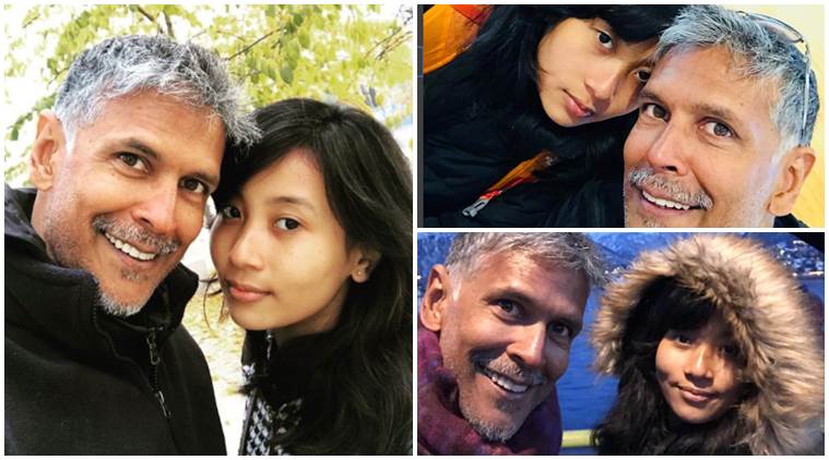 Image result for milind soman with his girlfriend