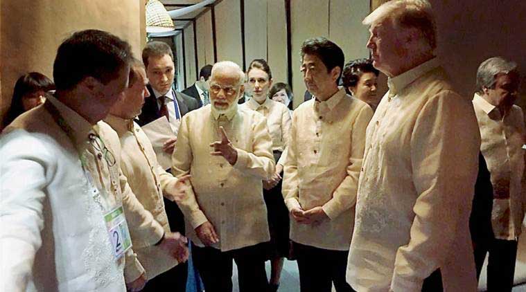 narendra modi, asean summit, modi in asean summit, modi donald trump, modi in manila, asean summit in manila, ndia, US, Japan, Australia