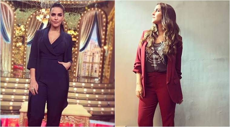Neha Dhupia, Neha Dhupia latest photos, Neha Dhupia fashion, Neha Dhupia matching separates, Neha Dhupia vogue bff, Neha Dhupia talk show, Neha Dhupia big boss, Neha Dhupia looks, indian express, indian express news