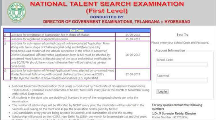 ntse exam, ntse admit card 2017, bse telangana
