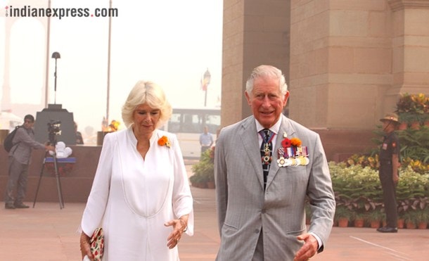 Prince Charles, Prince Charles pictures, prince charles india visit, prince charles delhi visit, delhi smog greets prince charles, indian express photos