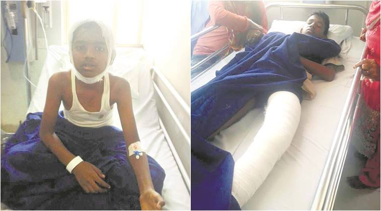 Pune school van, Pune auto driver, auto hits students, pune students hit, Pune news, india news, indian express news