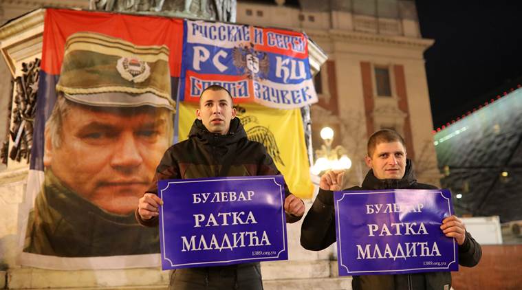 ratko mladic supporters, 1995 bosnia massacre, srebrenica massacre, ratko mladic convicted, butcher of bosnia, indian express