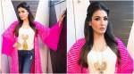 Raveena Tandon gives a fusion twist to the casual denim-top; see pics