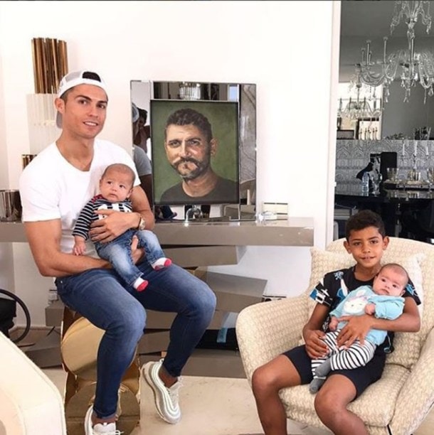 cristiano ronaldo, ronaldo pictures, georgina rodrigues, cristiano ronaldo junior, ronaldo father, ronaldo family pics, football, sports images, indian express