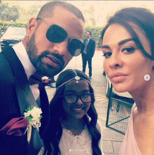 Shikhar Dhawan with wife Aesha.