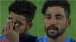Mohammed Siraj has tears in his eyes towards the end of national anthem before second T20