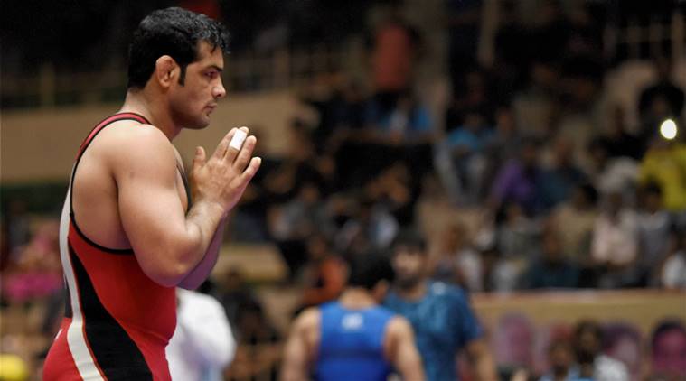 Sushil Kumar at the Wrestling Nationals in Indore