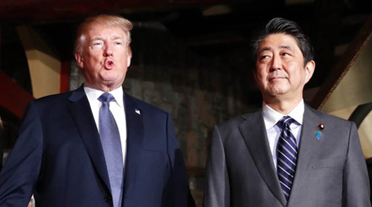 Donald Trump and Shinzo Abe on North Korea Missile Test