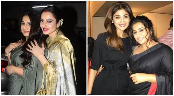 Rekha, Shilpa Shetty, Vidya Balan, Tumhari Sulu screening
