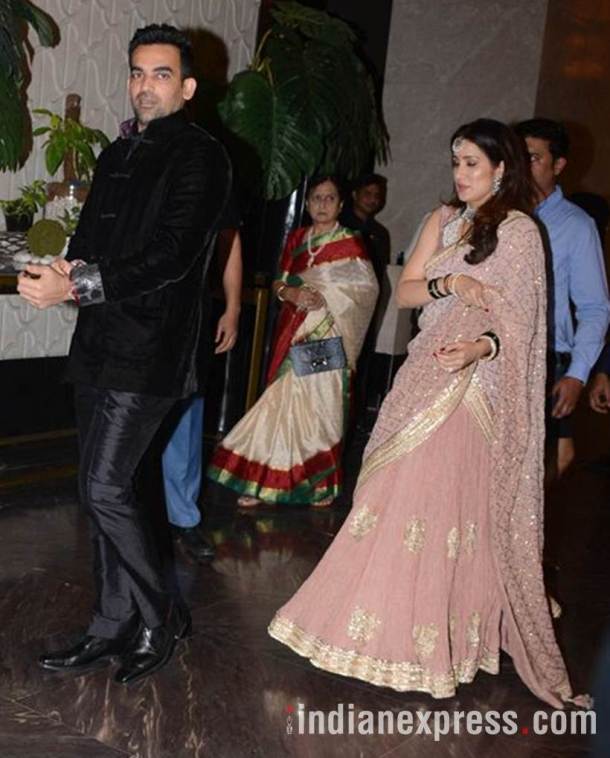 Zaheer Khan Sagarika Ghatge wedding coacktail photos