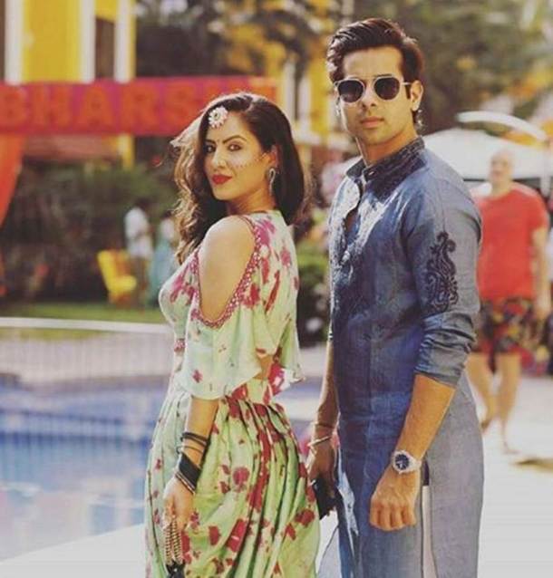 pooja banerjee at bharti singh wedding with husband