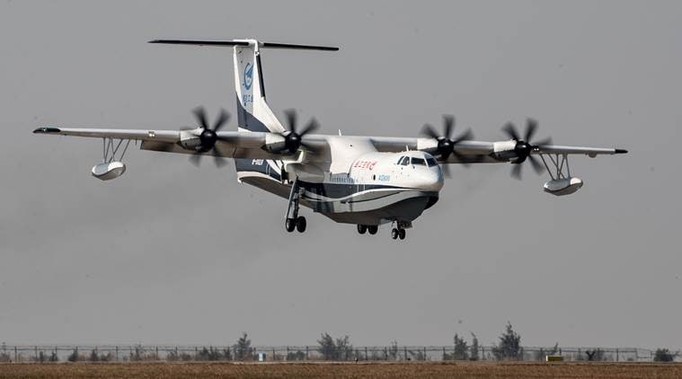 China aircraft, AG600 maiden flight, China indigenous amphibious aircraft, China aircraft maiden flight, China news, indian express news
